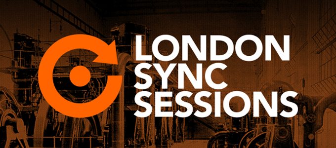 Poster from the London Sync Sessions. Producer's Toolbox director of licensing lead a panel on sync licensing in 2018.
