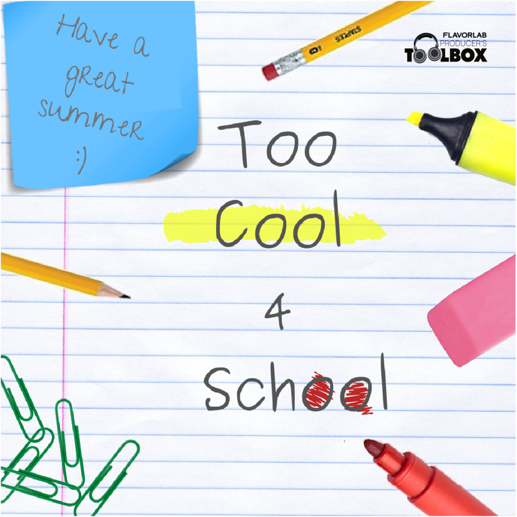 Producer's Toolbox playlist, Too Cool 4 School, for our summer 2019 releases. This playlist features laid back indie rock and pop tracks for that adolescent, school's out feeling! All tracks available for licensing.
