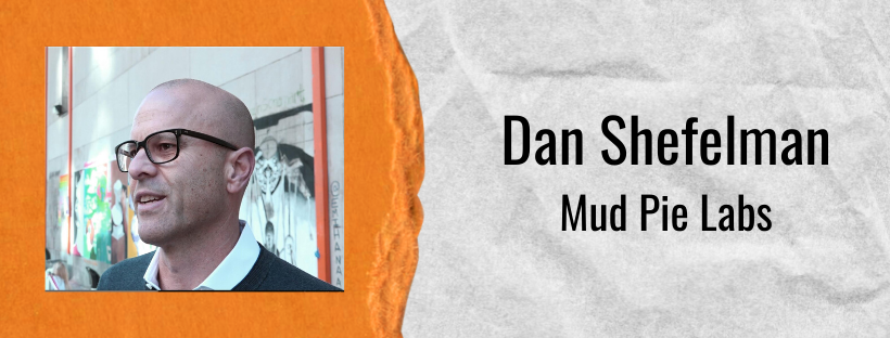 Headshot of Dan Shefelman, founder of Mud Pie Labs. Feature photo for our interview with Dan on hiring in animation, starting Mud Pie, and creative directing animated short, Frog Legs.